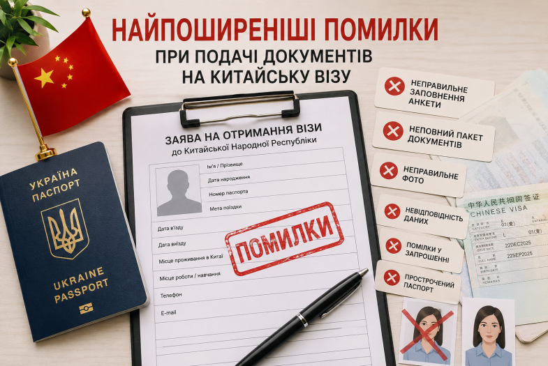 Найпоширеніші помилки при подачі документів на китайську візу