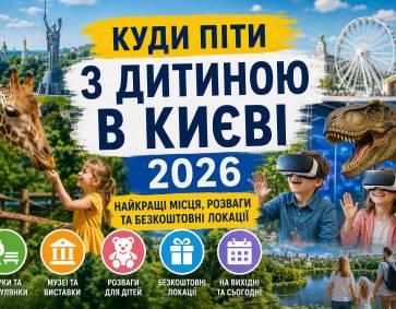 Куди піти з дитиною в Києві 2026: найкращі місця, розваги та безкоштовні локації