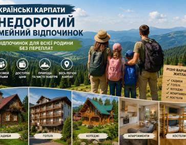 Відпочинок у Карпатах для сім’ї недорого: найкращі місця та варіанти житла